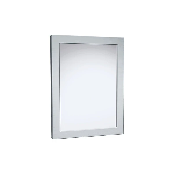 American Specialties, Inc. 12" x 16" Polished Stainless Steel Chase Mounted Framed Security Mirror 10-101-14