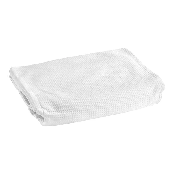1888 Mills Adorn 80" x 39" Twin XL Size White Cotton / Polyester Box Spring Cover - 6/Case