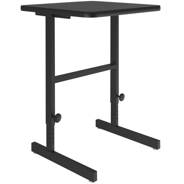 Correll 20" x 24" Black Granite High Pressure Laminate Top Adjustable Standing Height Work Station