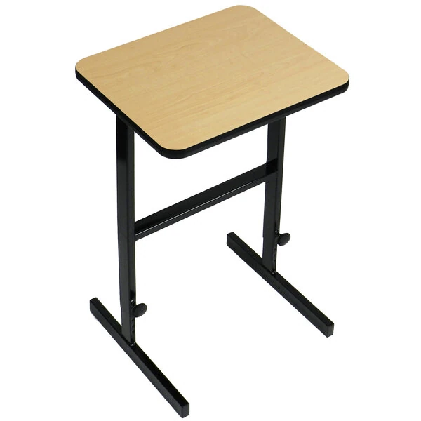 Correll 20" x 24" Fusion Maple High Pressure Laminate Top Adjustable Standing Height Work Station