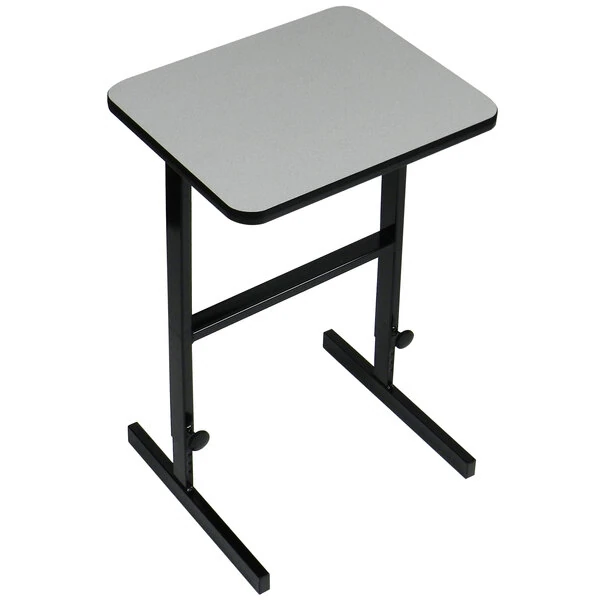 Correll 20" x 24" Gray Granite High Pressure Laminate Top Adjustable Standing Height Work Station