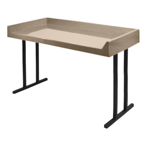 Sol-O-Matic 48" x 24" x 34" Smoke Fiberglass Laundromat Folding Table
