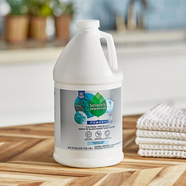 Seventh Generation Power+ 10732913227010 Free & Clear 64 oz. Chlorine-Free Bleach - 6/Case