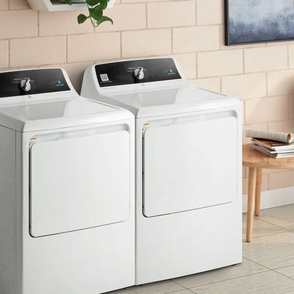 GE VTD52GASRWB 7.4 cu. ft. Front Load Gas-Powered Commercial Dryer - Free Use / App Payment