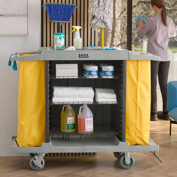 Lavex Hotel / Housekeeping Cart - Large Four Shelf