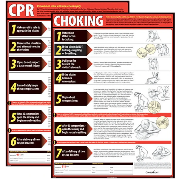 ComplyRight CPR and Choking Poster Bundle - 2/Set