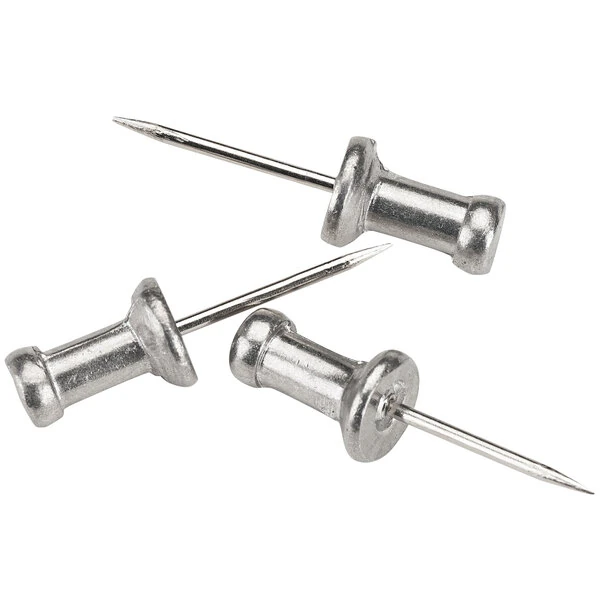 GEM CPAL5 5/8" Aluminum Head Push Pins - 100/Box