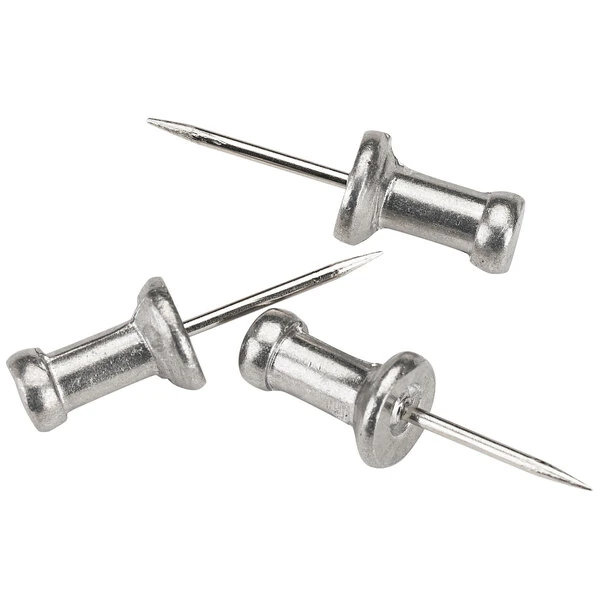 GEM CPAL4 1/2" Aluminum Head Push Pins - 100/Box