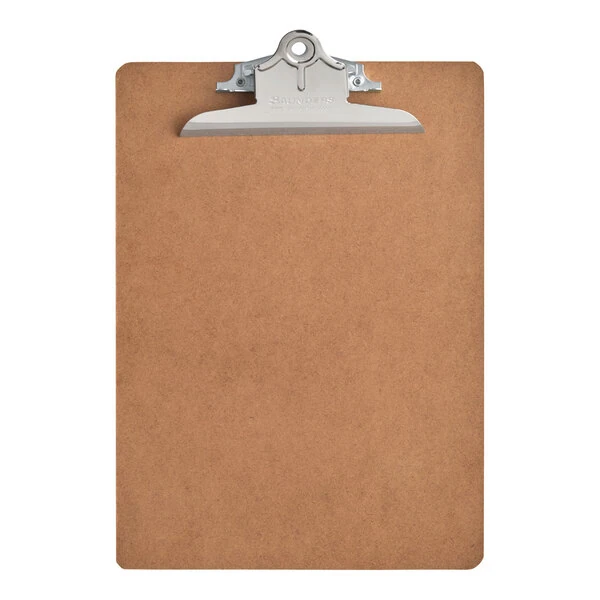 Saunders 12" x 8 1/2" Recycled Hardboard Clipboard with 1" Capacity Clip