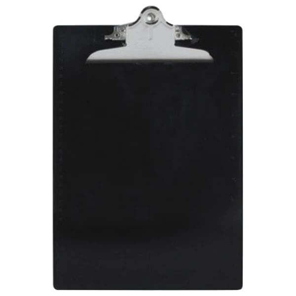 Saunders 21603 1" Capacity 12" x 8 1/2" Black Recycled Plastic Clipboard with Ruler Edge