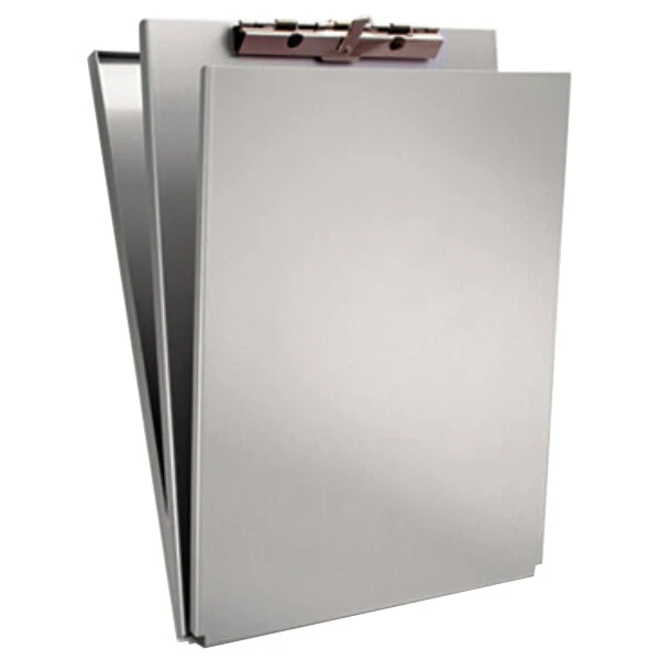 Saunders 10017 1/2" Capacity 12" x 8 1/2" Silver Recycled Aluminum A-Holder Form Holder Clipboard
