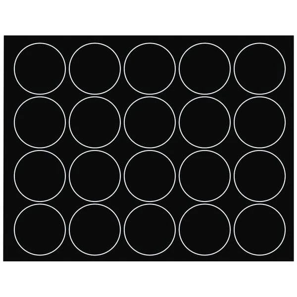 MasterVision BVCFM1605 3/4" Black Interchangeable Circle Magnets - 20/Pack