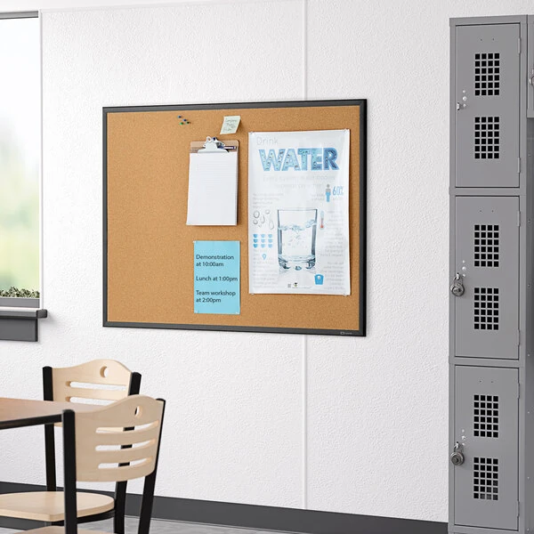 Quartet 2304B Classic 34" x 48" Cork Board with Black Aluminum Frame