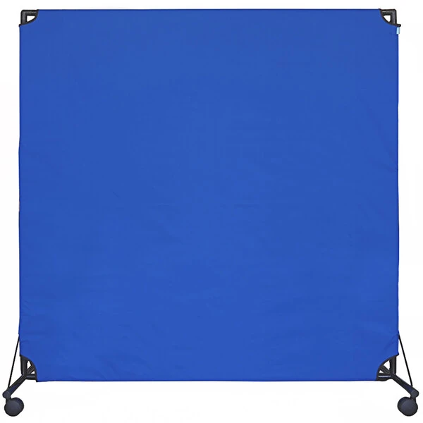 Versare 1722003 Blue VP6 Economical Rolling Portable Partition - 6' x 6'