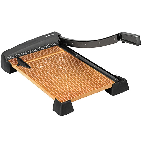 X-Acto 26358 12" x 18" 15 Sheet Heavy-Duty Guillotine Paper Trimmer with Wood Base