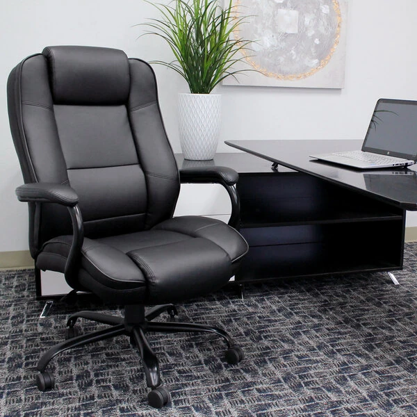 Boss B992-BK Black LeatherPlus Heavy Duty Executive Chair