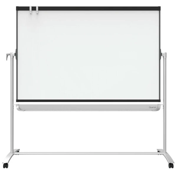 Quartet ECM64P2 Prestige 2 6' x 4' Silver / Graphite Mobile Presentation Easel