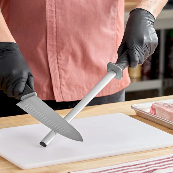 Schraf 12" Oval Diamond Sharpening Rod with TPRgrip Handle
