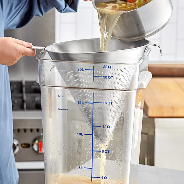 Choice Heavy Weight 11" One-Piece Stainless Steel Conical Strainer