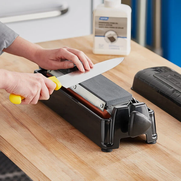 Dexter-Russell 07946 12" Manual Tri-Stone Knife Sharpener System