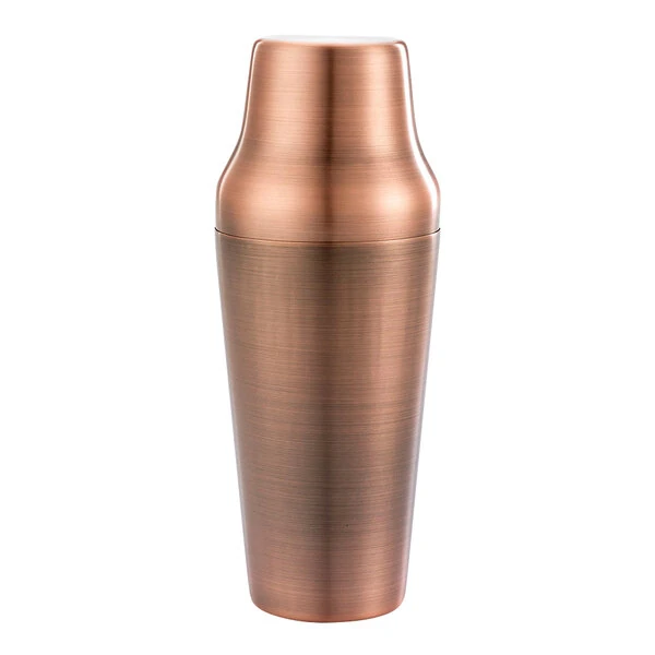 Barfly® M37085ACP 24 oz. Antique Copper-Plated 2-Piece Parisienne Cocktail Shaker