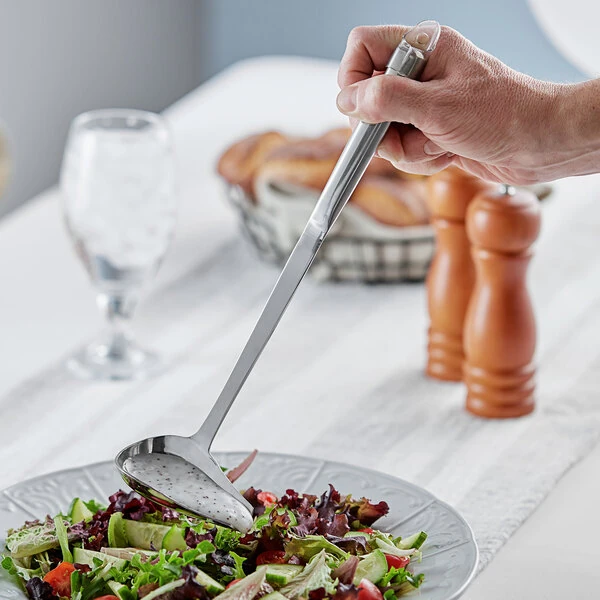 Choice 1 oz. Hollow Stainless Steel Handle Pour Spout Ladle