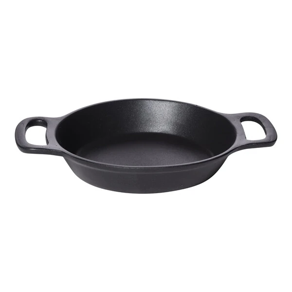 GET Heiss 14 oz. Black Cast Aluminum Mini Round Server SKRO-14-ABK