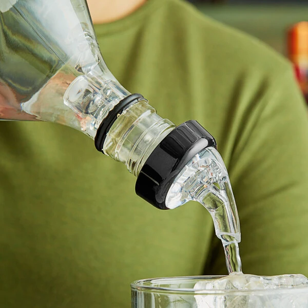 Choice 1.25 oz. 3-Ball Measured Liquor Pourer with Collar - 12/Pack