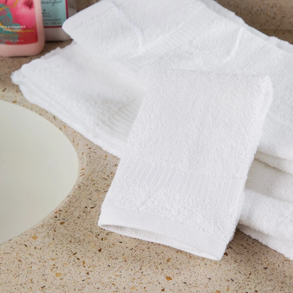 Oxford Belleeza 13" x 13" 100% Ringspun Cotton Wash Cloth 1.5 lb. - 12/Pack