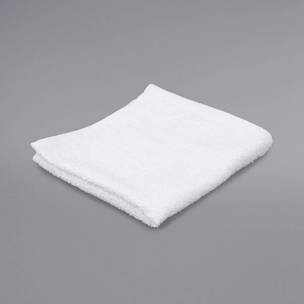 Oxford Gold Dobby 13" x 13" 86/14 Cotton-Polyester Blend Wash Cloth 1.5 lb. - 12/Pack