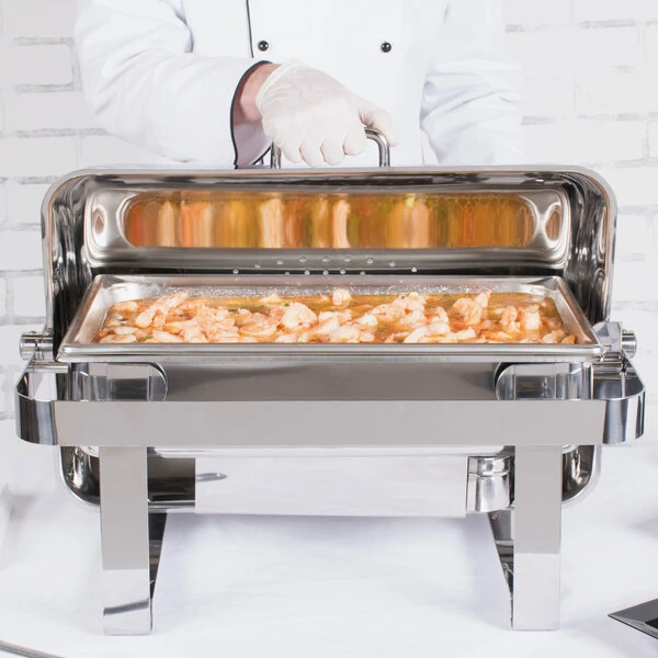 Vollrath 46350 9 Qt. Avenger Roll Top Chafer Full Size