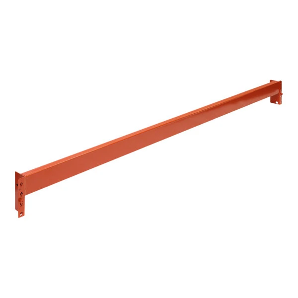 Interlake Mecalux 108" Orange Heavy-Duty Non-Slotted Pallet Rack Beam IB45ET10800RRA2000 - 5,380 lb. Capacity