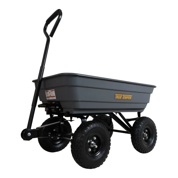 True Temper 4 Cu. Ft. 500 lb. EZ Dump Poly Wagon PDWAGON