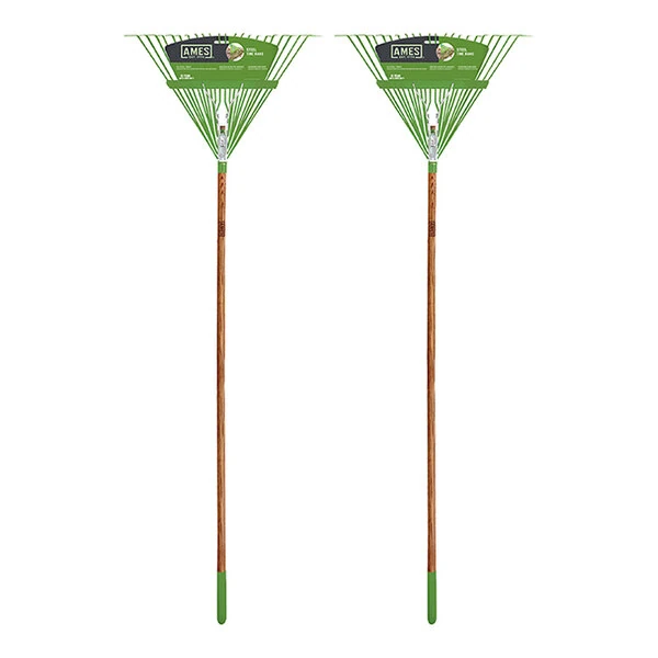 AMES 22" Steel Tine Leaf Rake with Hardwood Handle and Cushion End Grip 10000-07559 - 2/Case