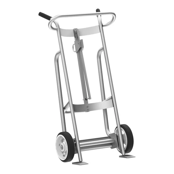 Valley Craft 1,000 lb. 2-Wheel Aluminum Drum Truck with Brakes and Solid Rubber Wheels F82050A2