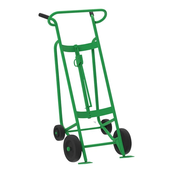Valley Craft 1,000 lb. 4-Wheel Steel Drum Truck with Mold-On Rubber Wheels F82845A2