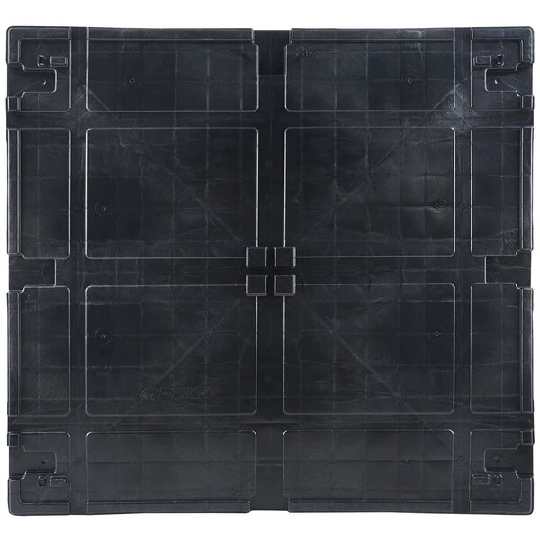 Orbis 0414000 Journey Top Cap 48" x 45" Black Polyethylene Stackable Pallet Cover