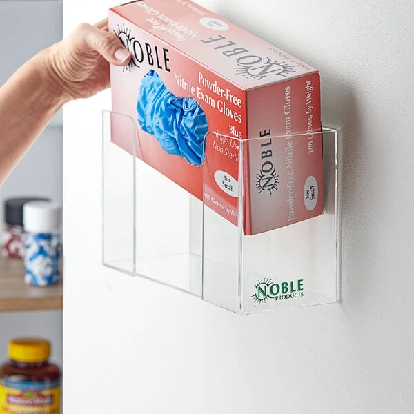 Noble Single Box Acrylic Wall-Mount Glove Dispenser