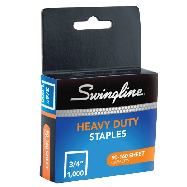 Swingline 35319 100 Strip Count 3/4" Heavy-Duty Chisel Point Staples - 1,000/Box