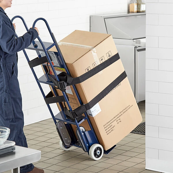 Lavex 600 lb. Blue Appliance Hand Truck with 6" x 2" Thermoplastic Rubber Wheels