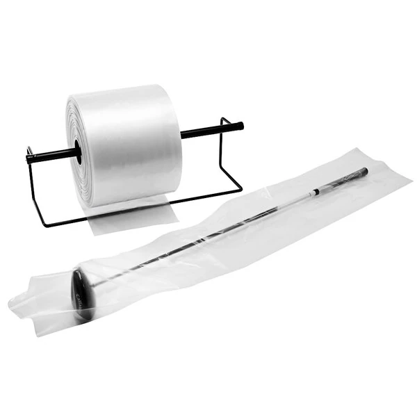 Lavex 4" x 2000' 3 Mil Clear Polyethylene Layflat Tubing on a Roll
