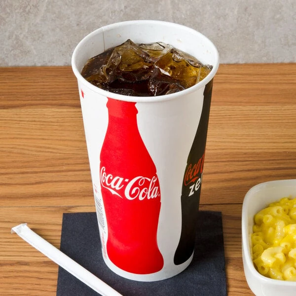 Solo RN32CB-K1038 Coke® 28-32 oz. Poly Paper Cold Cup - 480/Case