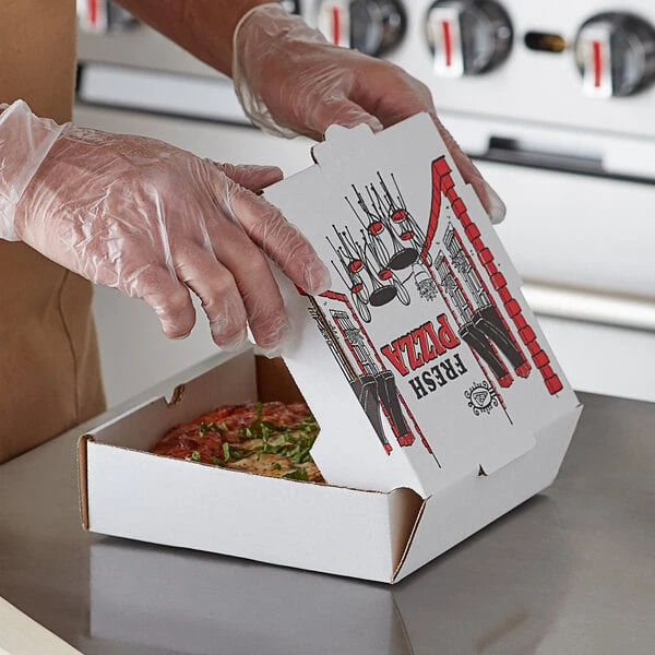 Choice 7" x 7" x 2" White Corrugated Pizza Box - 50/Bundle