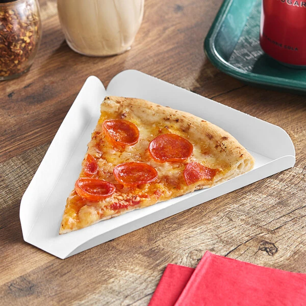 Southern Champion 7" White Pizza Slice Wedge Tray - 500/Case