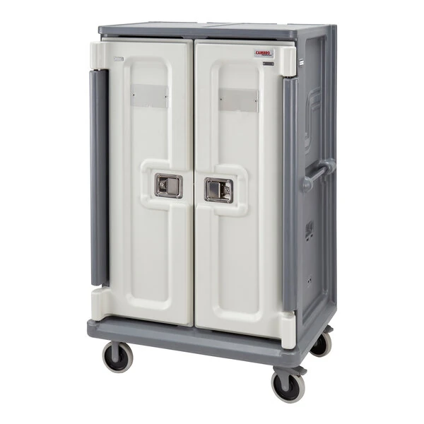Cambro 40 5/16" x 28 1/2" x 64 1/4" Granite Gray 20 Tray Meal Delivery Cart MDC1520T20191