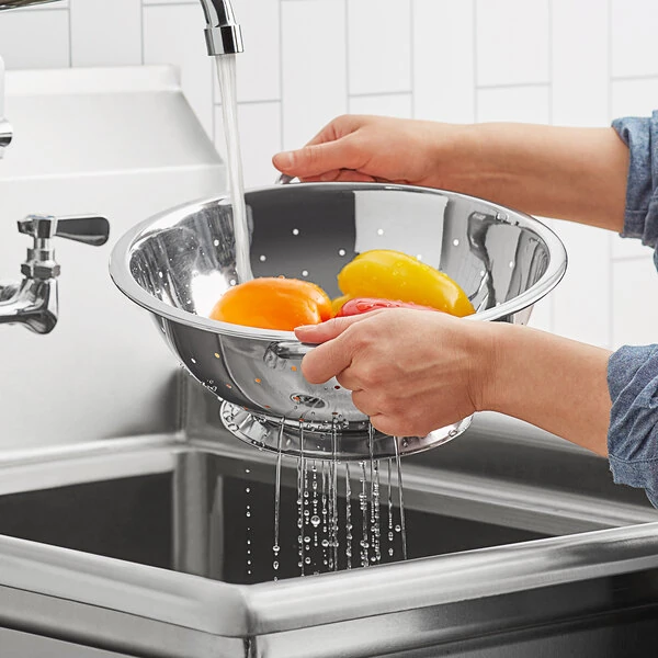 Choice 5 Qt. Stainless Steel Colander with Base and Handles
