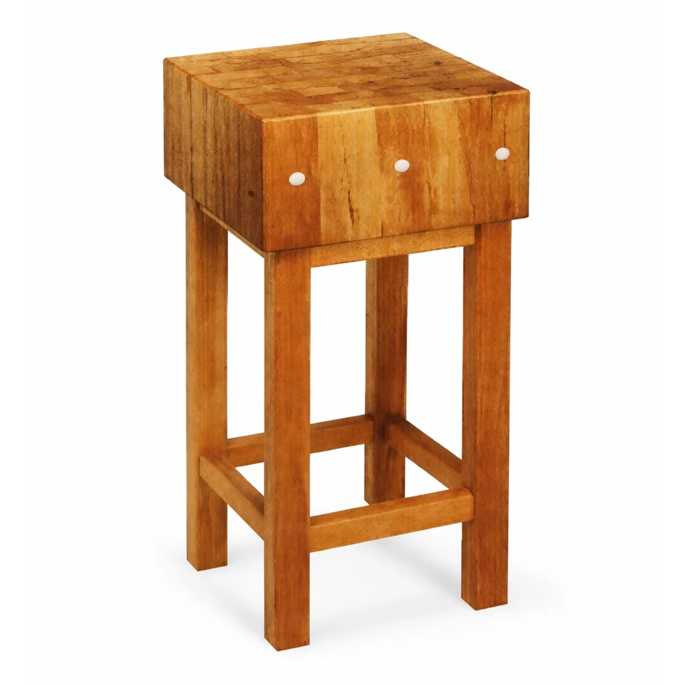 Euroceppi Wood Chopping Block With Wooden Stand, 50 cm length