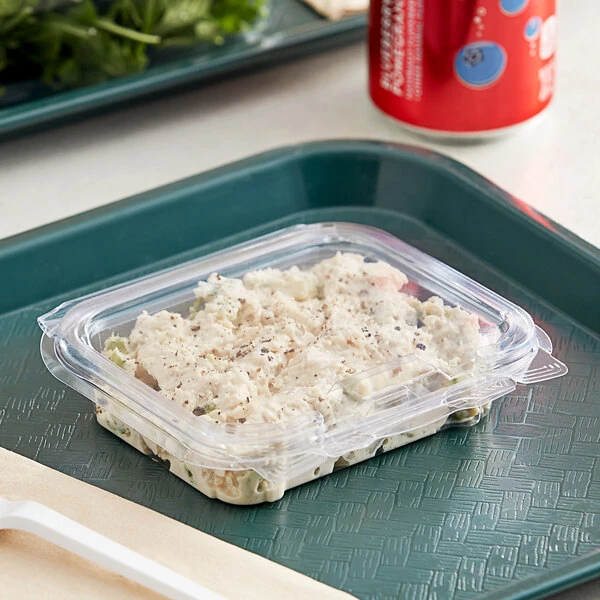 Good Natured Simply Secure™ 8 oz. Tamper-Resistant, Tamper-Evident Clear PLA Multi-Purpose Package - 312/Case