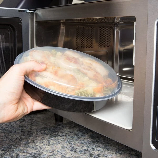 Black Plastic Microwaveable Take-Out Containers