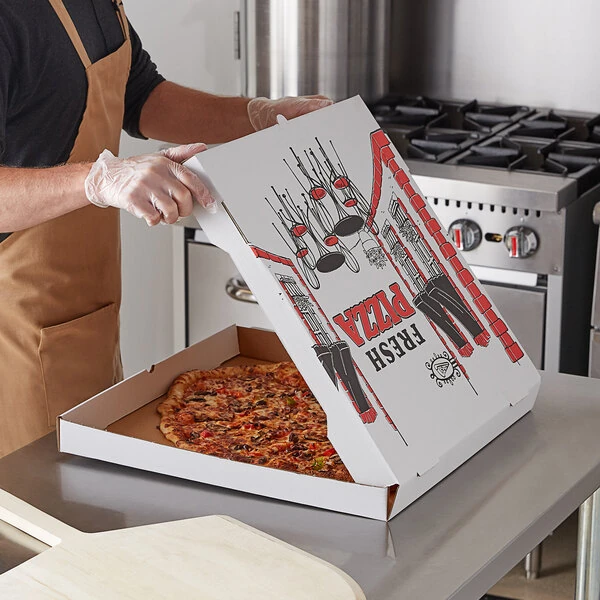 Choice 20" x 20" x 2" White Corrugated Pizza Box - 25/Bundle